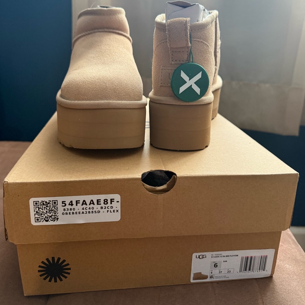 Ultra Mini Platform UGGs - SAND - Size 6